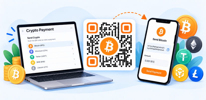 Bitcoin QR code for crypto payments