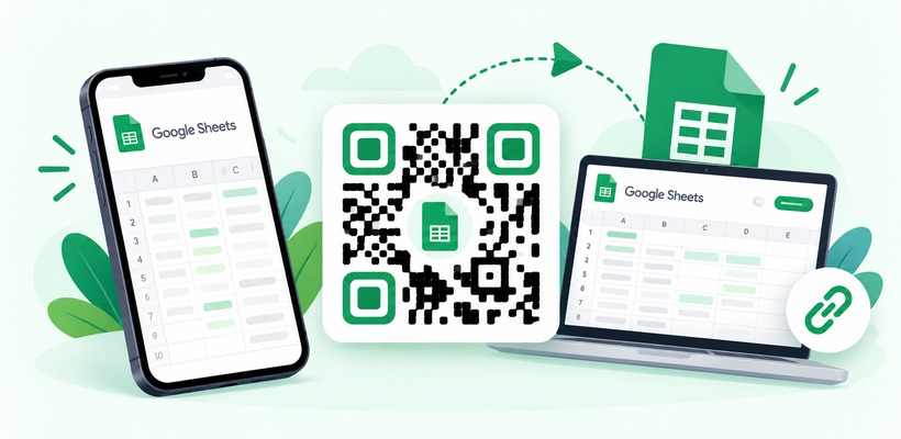 Codice QR per Google Sheets che apre un foglio di calcolo