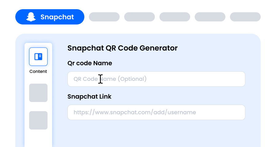 Invia il tuo link di Snapchat