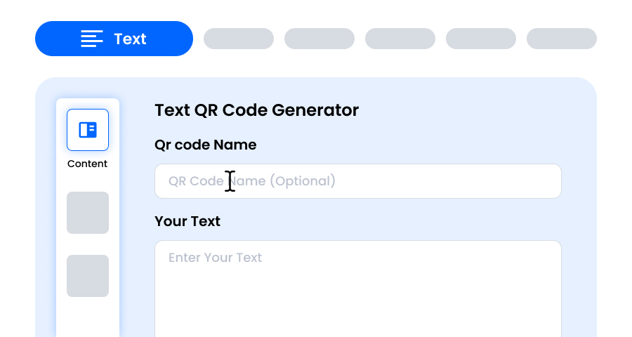 Ajouter votre texte pour générer le code QR