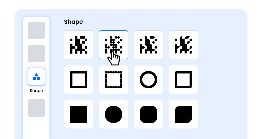 Sélectionnez la forme de votre code QR
