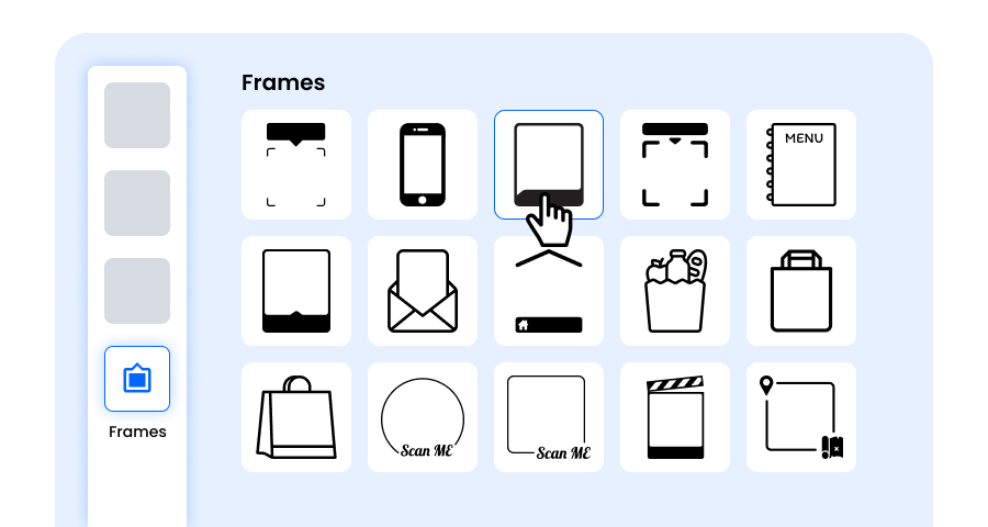 Choisissez un cadre pour la conception de votre code QR
