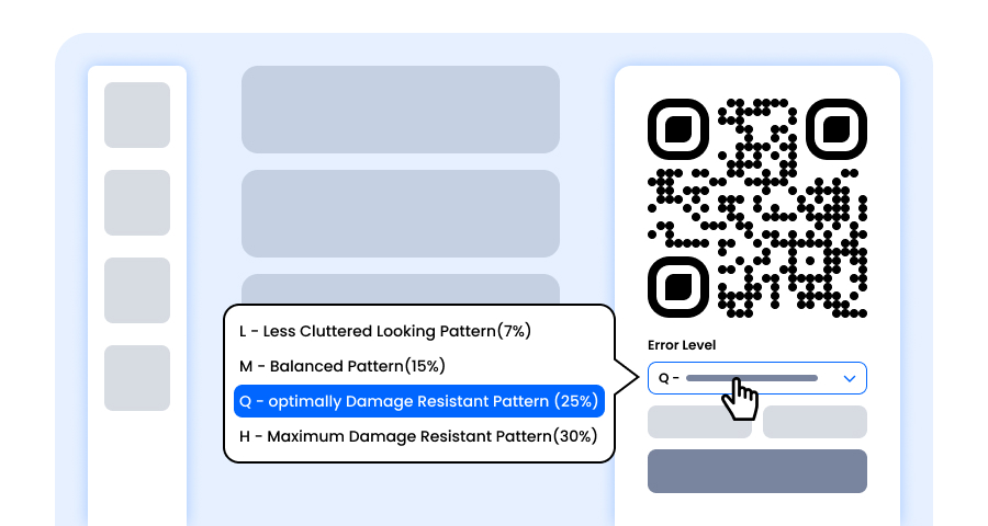 Définir le niveau de correction d'erreur pour une meilleure